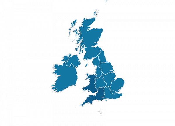 SouthWestEngland and Wales map